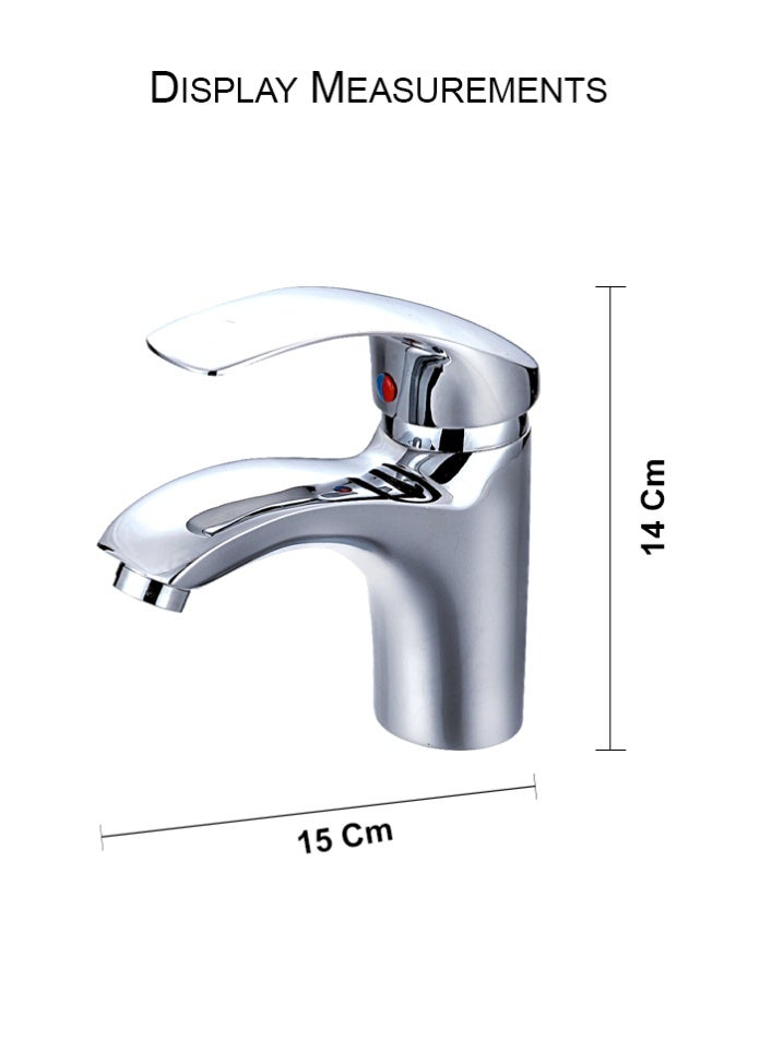 MODI Premium Chrome Basin Mixer Faucet – Single Lever Bathroom Tap, Swivel Spout, Ceramic Cartridge, Easy-Install, Anti-Rust Finish - Image 3