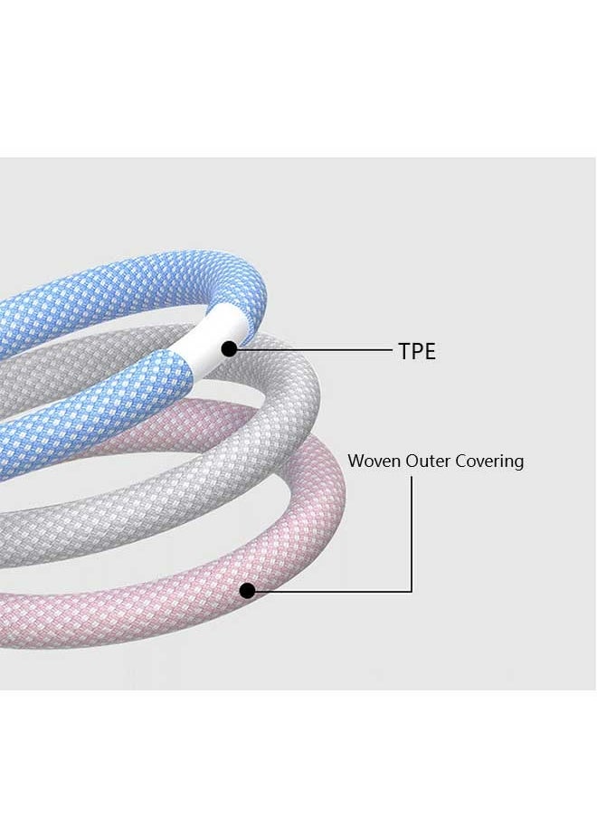 Ocean - 60 W PD Fast Charging Data Cable, Type-C To Type-C, Suitable for Apple iPhone 16/Plus/Pro/Pro Max, iPhone 15 Full Series, MacBook, iPad Pro/Air, and More, 1M Long (Pink/White) - Image 1
