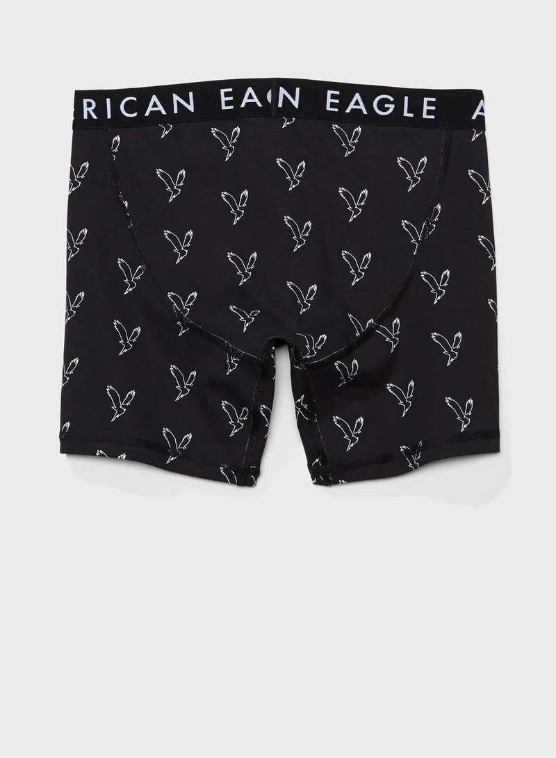 American Eagle 6" Logo Print Trunks