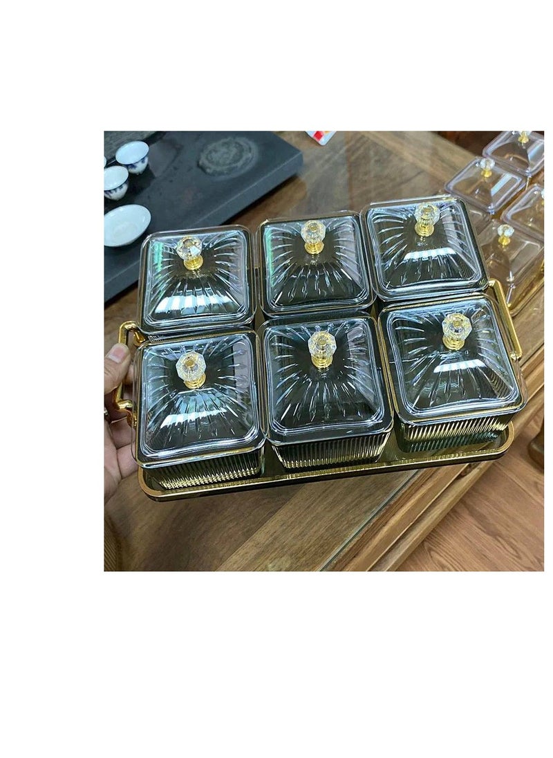 ماركة غير محددة - صينيه اكريلك و6 بوله لتقديم التسالي والمكسرات والحلوي - Image 1