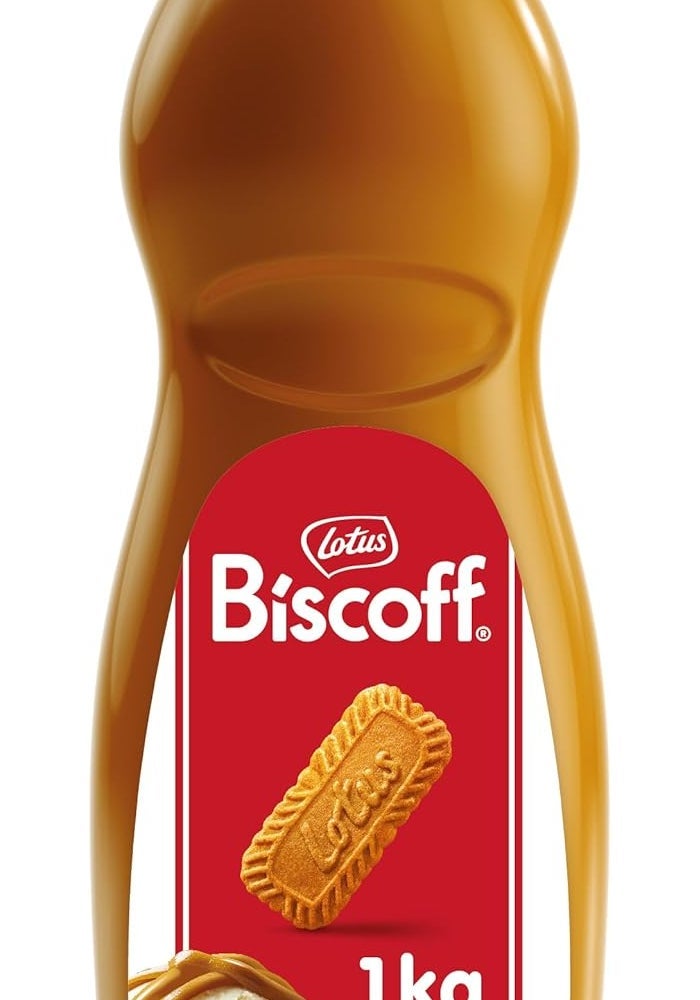 Biscoff Lotus Topping Sauce - 1kg Squeezy Bottle for Ice Cream and Dessert - Image 1