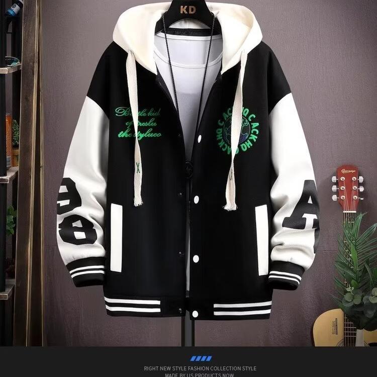 Trendy Brand Youth Jacket Boys Casual Handsome Jacket Sports Hooded Sweatshirt Baseball Clothing Men - Image 4