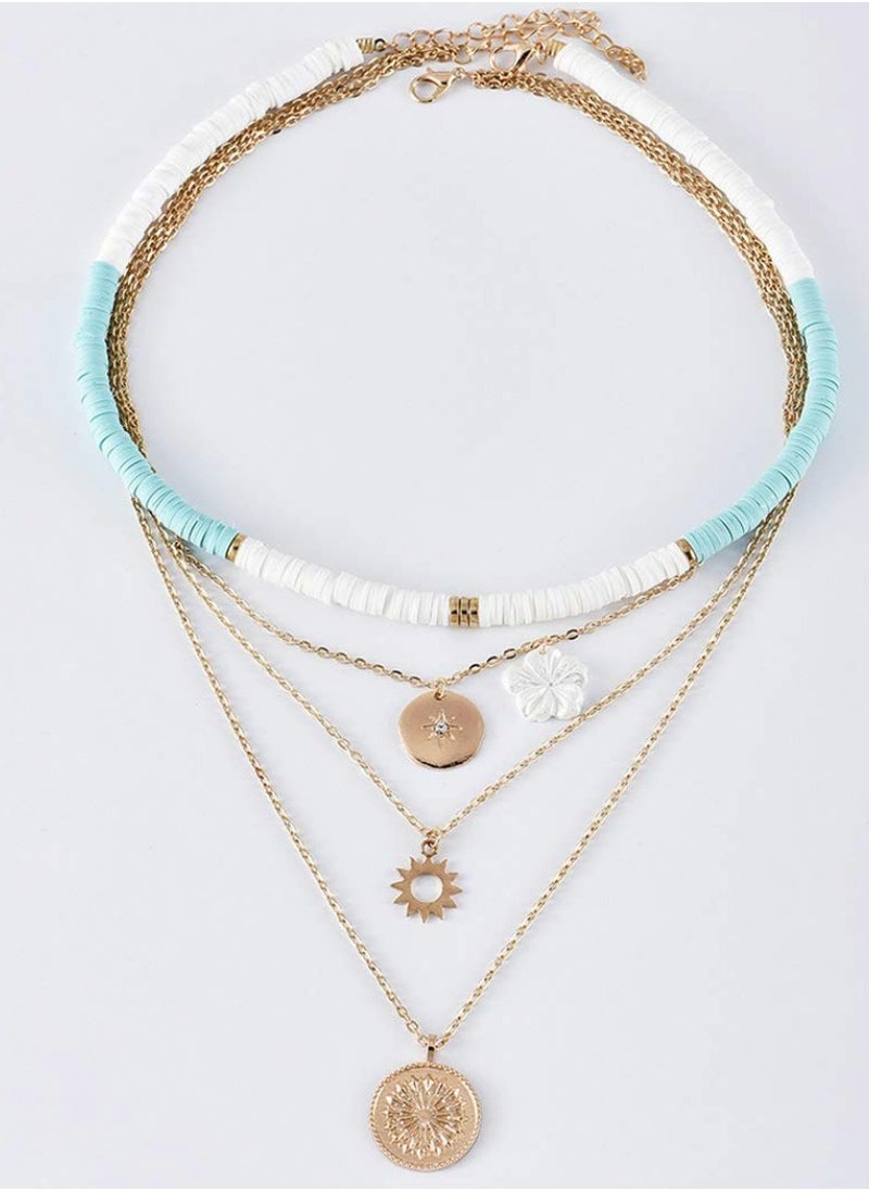 Excefore - White Layered Necklace - Image 1
