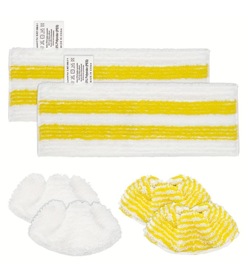 6 Replacement Pads And Cover Sets For Steam Mop Deep Cleaning Water Absorbent Wear Resistant Kitchen Bathroom Living Room Floor Cleaning Accessories - Image 1