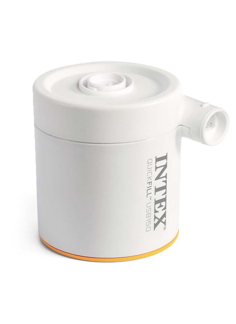 INTEX - Dura-Beam Prestige Mid-Rise Inflatable Mattress Double with USB Pump PVC Gray 152x203x30cm - Image 1