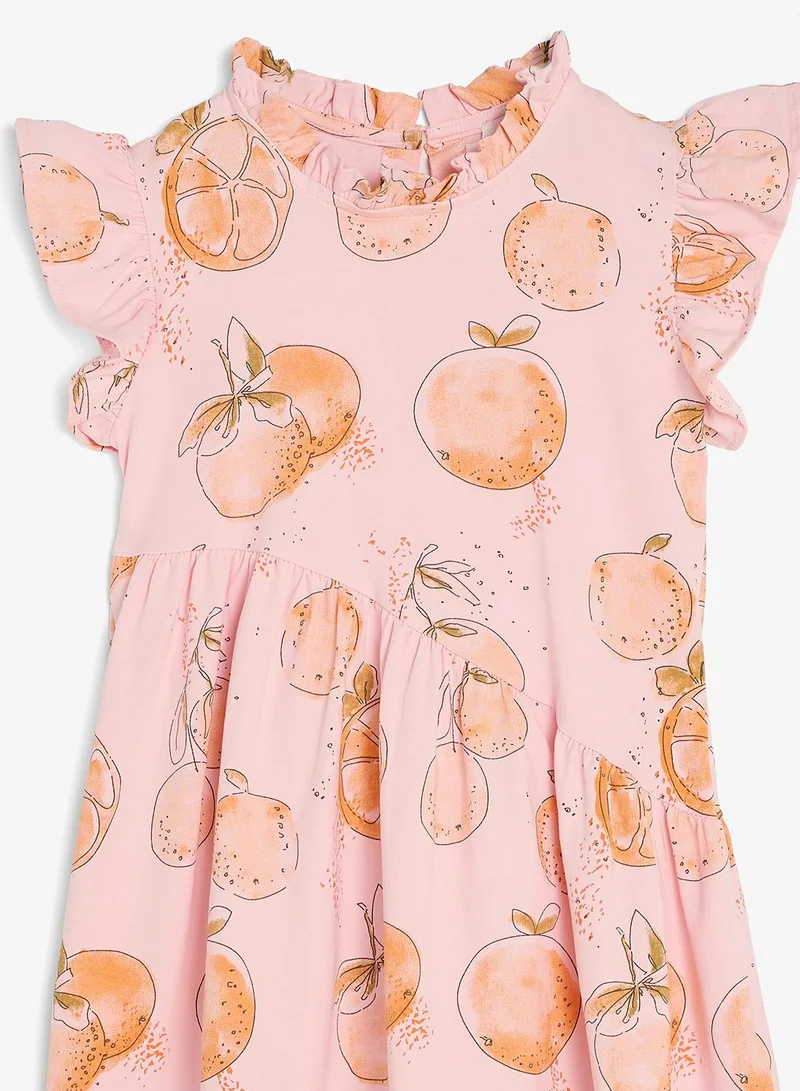Pinata  Fruit Print Frill Neck Summer Dress for Women | Best Price UAE