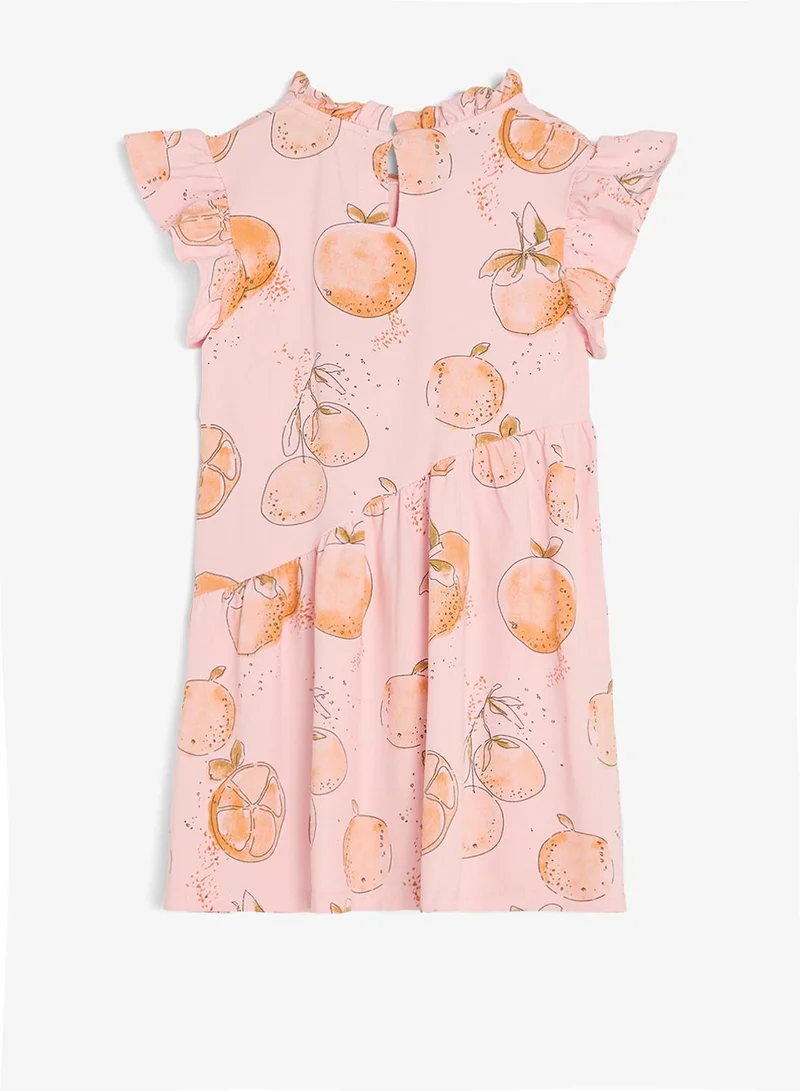 Pinata  Fruit Print Frill Neck Summer Dress for Women | Best Price UAE