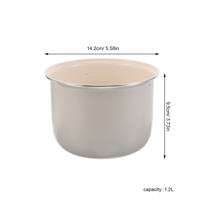 Ceramic Glaze Inner Pot 1 2L Replacement For Rice And Pressure Cooker White - Image 3