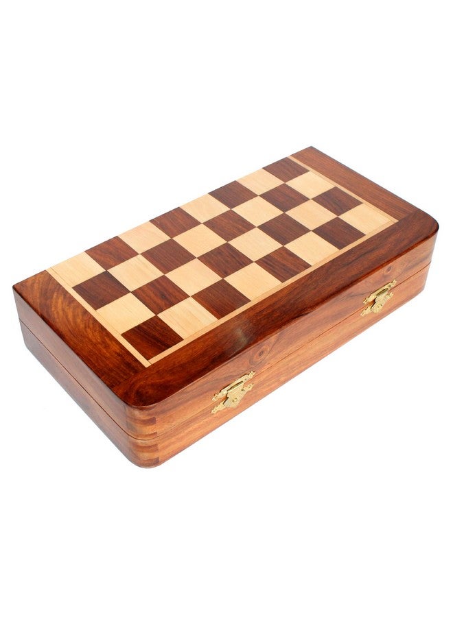 ستونكرافت مجموعة لوحة لعبة شطرنج خشبية قابلة للطي والتجميع من ستون كرافت، مقاس 12 × 12 بوصة، مع قطع خشبية فاخرة مصنوعة مغناطيسيًا (12 بوصة × 12 بوصة)، لجميع الأعمار، لون بني - Image 3