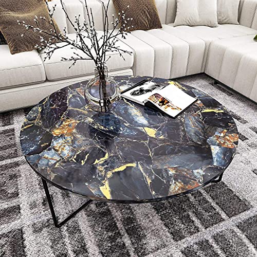 SIA VENDORS? Self Adhesive Decorative Contact Paper Peel and Stick Color Wallpaper Waterproof PVC Home Kids Room Kitchen (24 X 48 Inch, Blue Stone Marble) - Image 5