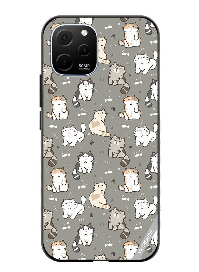 VR CREATIVE Protective Case Cover For Huawei Enjoy 50z Cat Pattern Design Multicolour - Image 1
