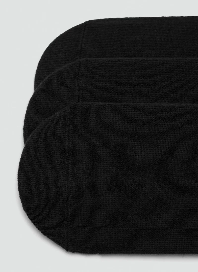 Mango Man 99-NEGRO 3-Pack Of Invisible Socks for Men | Best Price UAE
