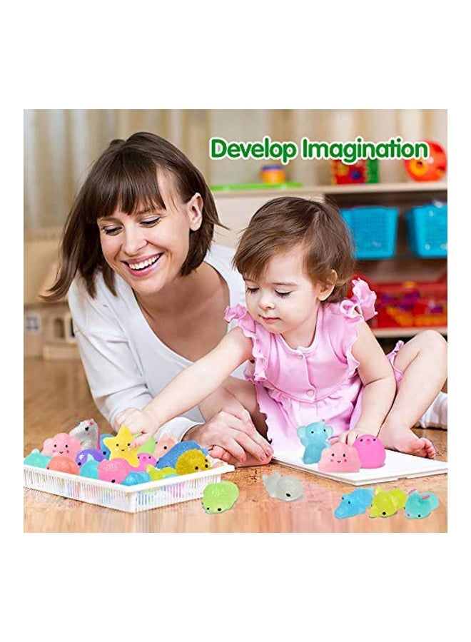 NIBEMINENT 28-Piece Random Glittery Animal Shaped Mochi Squishy Toy Set - Image 4