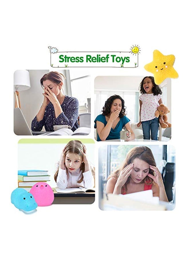 NIBEMINENT 28-Piece Random Glittery Animal Shaped Mochi Squishy Toy Set - Image 5