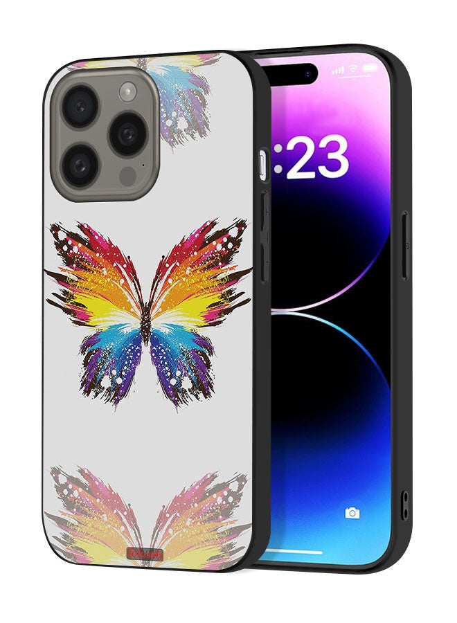 Tolwak Apple iPhone 15 Pro Max Protective Case Cover Digital Art Simple Background Minimalism Butterfly - Image 1