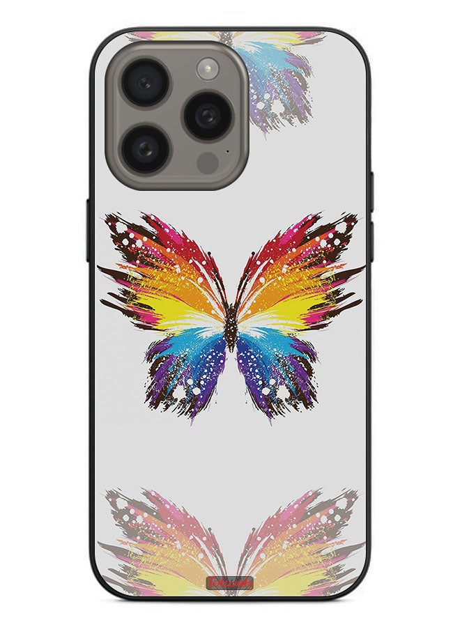 Tolwak Apple iPhone 15 Pro Max Protective Case Cover Digital Art Simple Background Minimalism Butterfly - Image 2