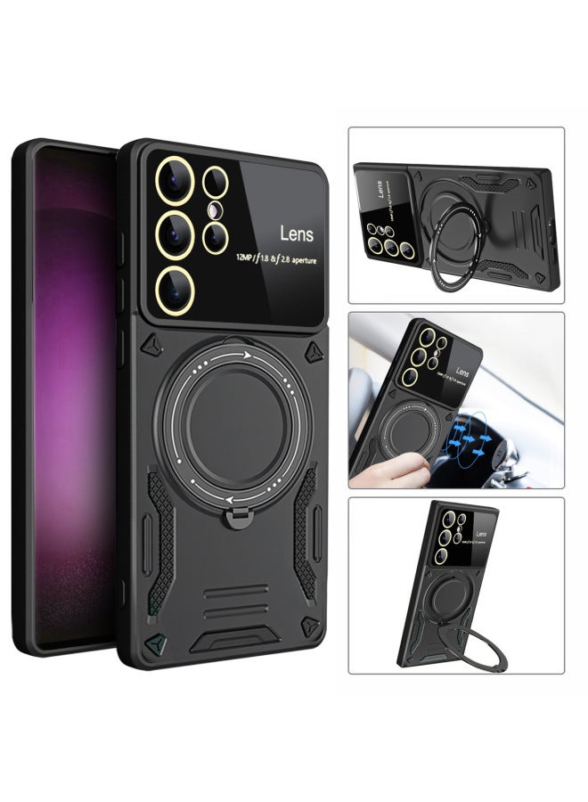 Phone Case for Samsung S25/26 Ultra, Shockproof Cover with Ring Stand & Camera Lens Protector - Image 2