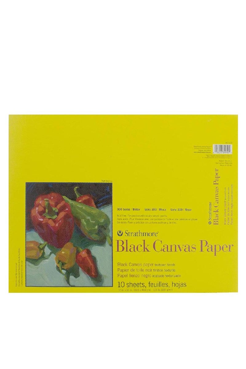 300 Canvas Textured187 gsmBlack10 Sheets