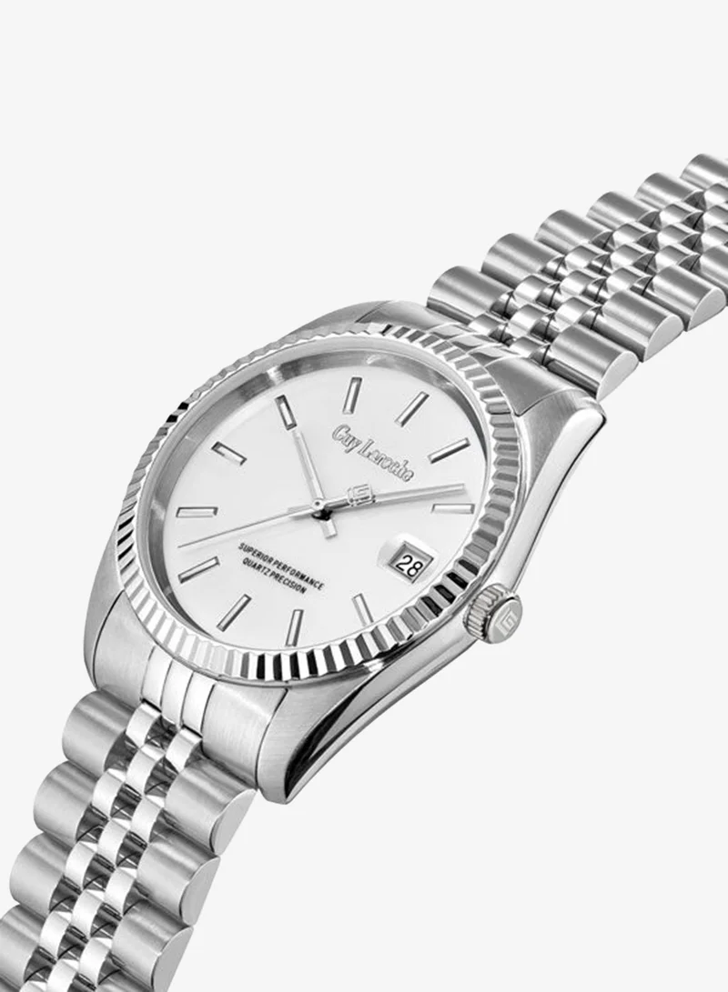 غاي لاروش Anthony Stainless Steel Bracelet Analog Watch for Men, 40.5mm