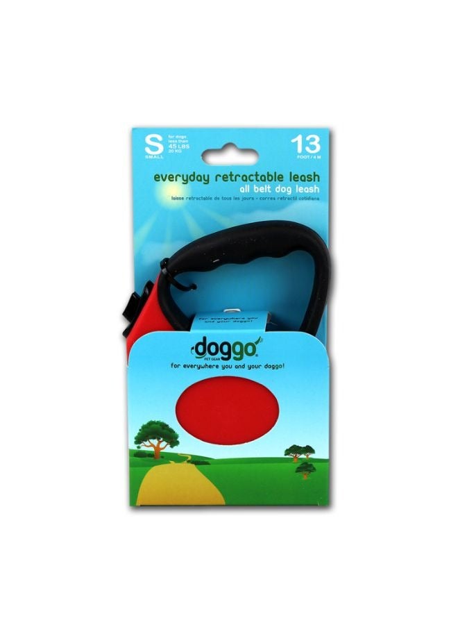 alcott Doggo everyday retractable leash 4m, Small red - Image 1