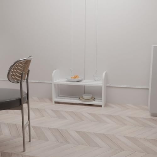 flux White Two-Tier Shoe Rack 50x20x31.5 cm | Particleboard with Laminate Finish | Space-Saving Organizer Shelf with Two Shelves for Home Office Kitchen Laundry Storage [DO IT Yourself (DIY)] - Image 2