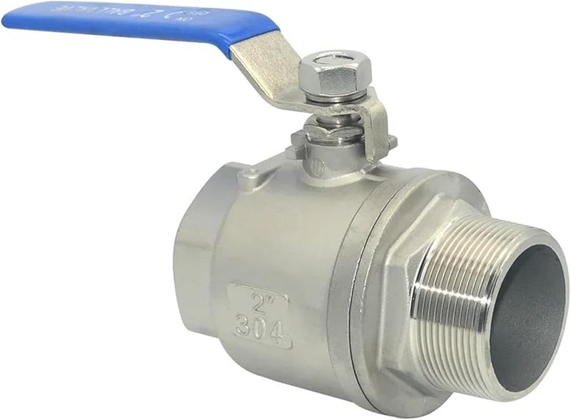 Half Inch 304 Stainless Steel Two Piece Ball Valve BSP Female Male Thread Water Gas Oil - Image 4