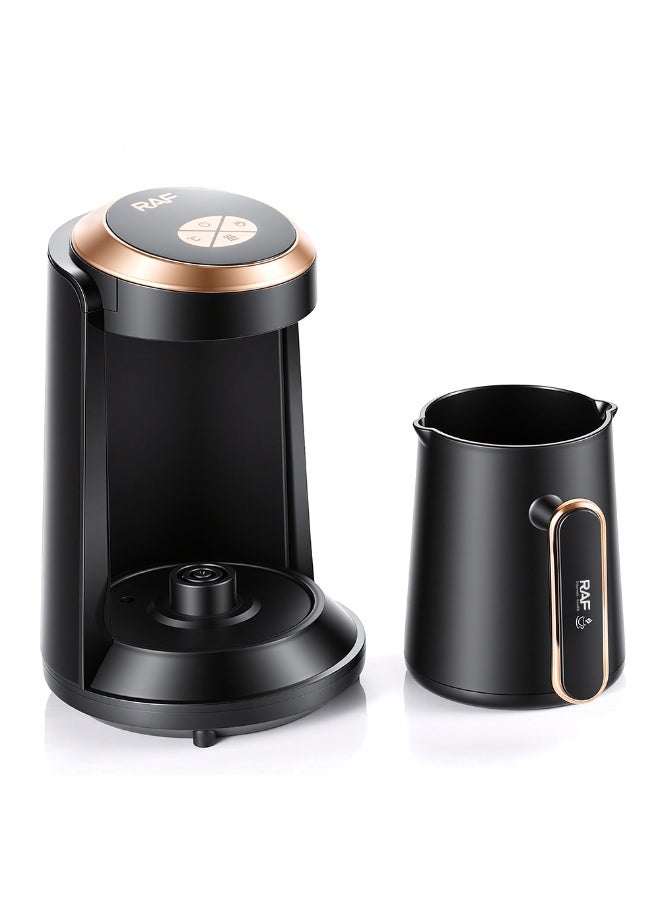 RAF Turkish Coffee Pot Electric Maker 350ML – Smart Digital Temperature Control, Fast Brewing, Stylish Black & Rose Gold Design for Perfect Turkish Coffee at Home, Office, and Travel Use Every Day - Image 4