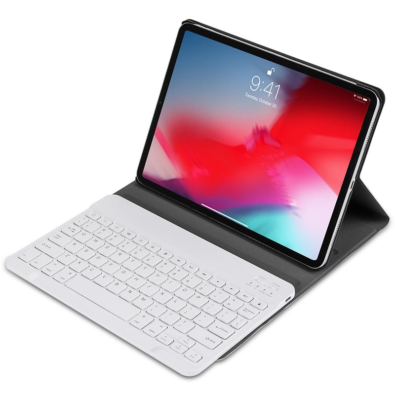 erorex A11 Bluetooth 3.0 Ultra-Thin Abs Detachable Bluetooth Keyboard Leather Tablet Case With Holder For Ipad Pro 11 2022 / 2021 / Air 5 / Air 4 (Rose Gold) - Image 5