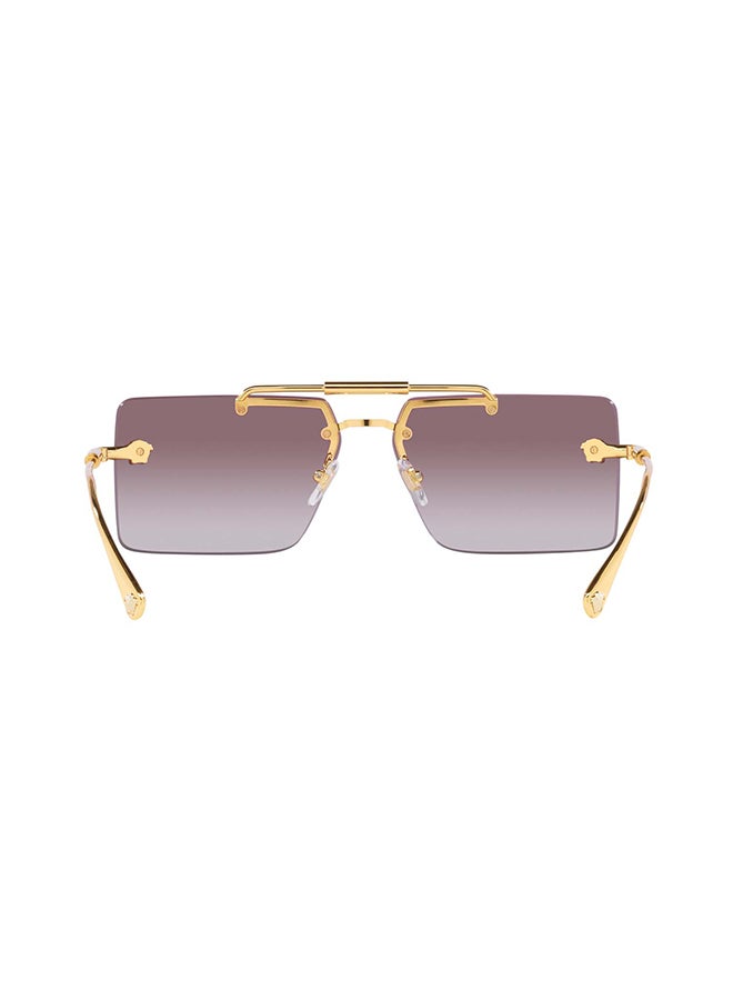 VERSACE Women VE2245 10028H Rimless Rectangular Sunglasses - Lens Size: 60 mm - Image 4
