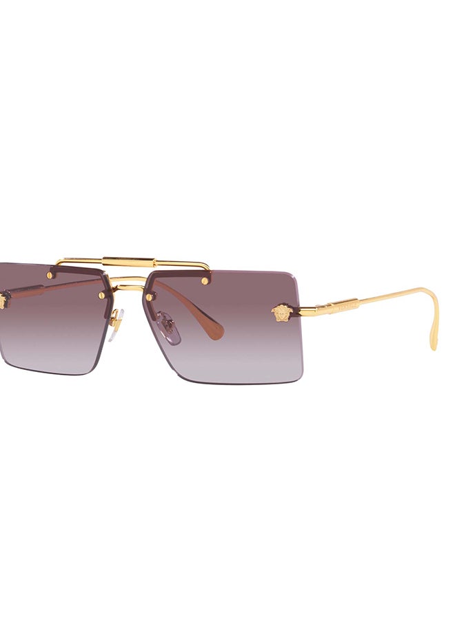 VERSACE Women VE2245 10028H Rimless Rectangular Sunglasses - Lens Size: 60 mm - Image 2