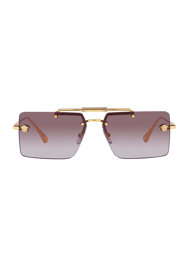 VERSACE Women VE2245 10028H Rimless Rectangular Sunglasses - Lens Size: 60 mm - Image 1