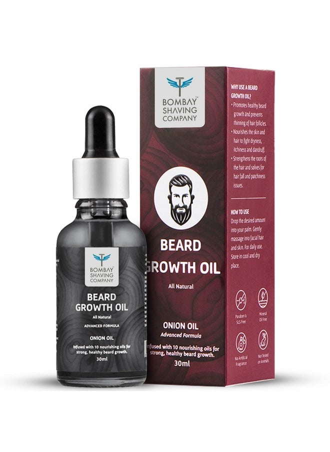 BOMBAY SHAVING COMPANY Beard Growth Onion Oil-10X Nourishing Oils For Stronger, Fluffier & Shinier Beard 30 Ml | Made In India  - Image 1