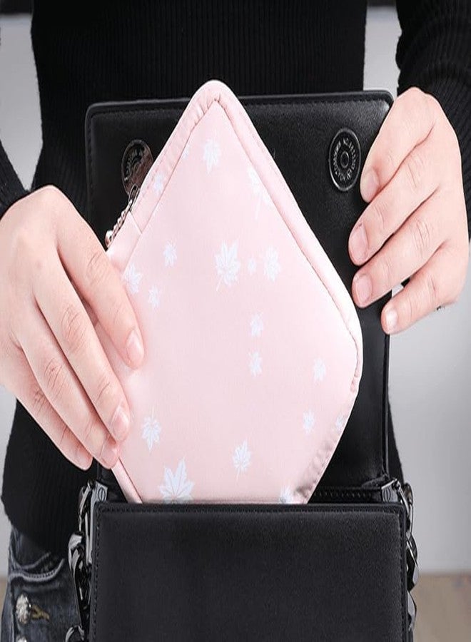 Luxula Portable Mini Fashion Nursing Sanitary Napkin Pouch Pad Holder Zipper Travel Cosmetic Makeup Jewellery Storage Bag for Girl and Women (Green-Peach-2 Pcs) - Image 5