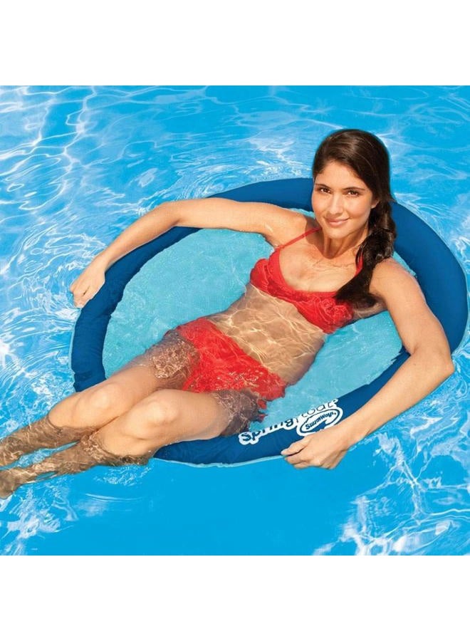 SwimWays Spring Float Papasan Pool Chair - Blue/Aqua, 8" - Image 2