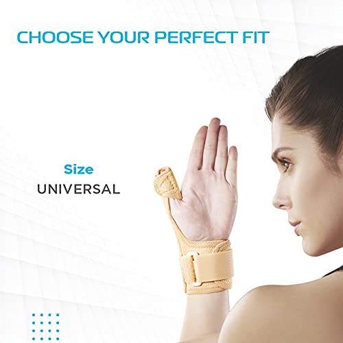 Vissco Thumb Brace Thumb Support for Both Left/Right -Locks the Thumb Free Hand Movement, Thumb Injuries, Pain Solution for Ligament laxity - Universal (Beige) - Image 4