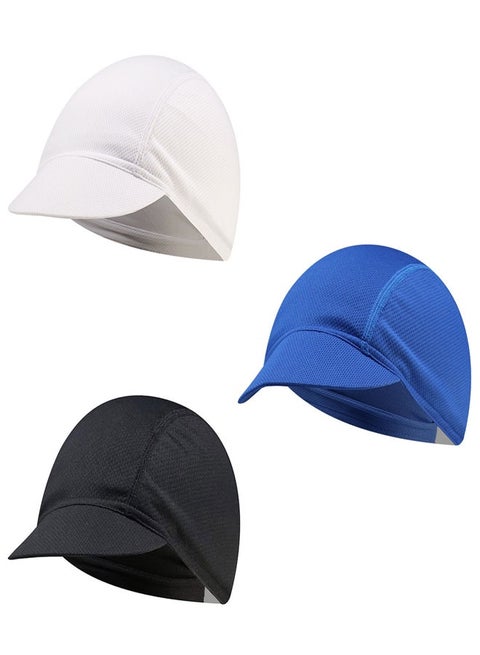 3PCS Cycling Cap Helmet Liner Unisex Breathable Bike Hat Sweat Absorbent Bicycle Cap for Men and Women Running Outdoor Sports