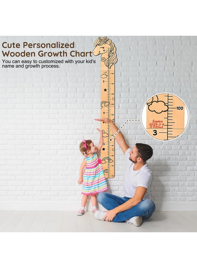 Beinou Growth Chart For Wall Wood Height Chart For Kids Height Measurement For Wall Boy Girls Height Wall Chart Growth Measuring Ruler Room Wall Decor - Image 2