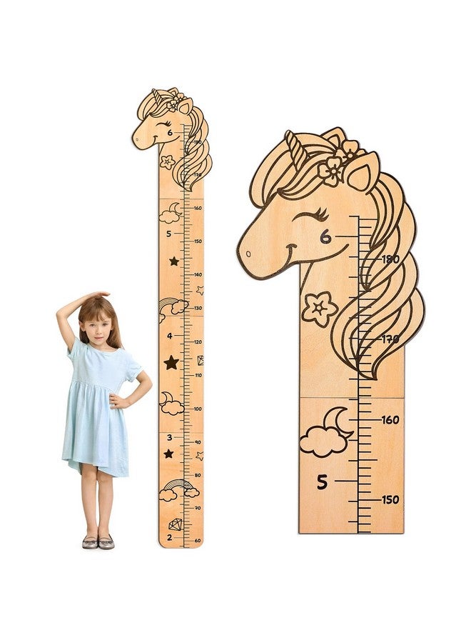 Beinou Growth Chart For Wall Wood Height Chart For Kids Height Measurement For Wall Boy Girls Height Wall Chart Growth Measuring Ruler Room Wall Decor - Image 1