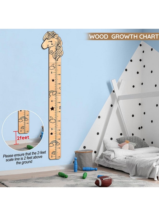 Beinou Growth Chart For Wall Wood Height Chart For Kids Height Measurement For Wall Boy Girls Height Wall Chart Growth Measuring Ruler Room Wall Decor - Image 4