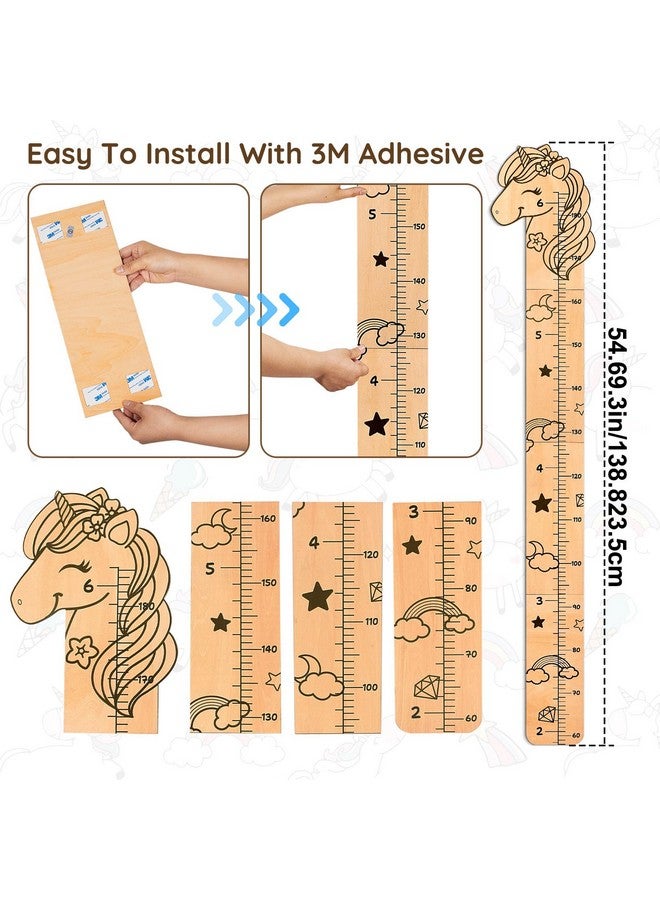 Beinou Growth Chart For Wall Wood Height Chart For Kids Height Measurement For Wall Boy Girls Height Wall Chart Growth Measuring Ruler Room Wall Decor - Image 5