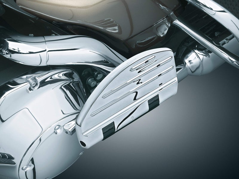 Kuryakyn 7906 Motorcycle Foot Controls: ISO Passenger Boards for 1986-2019 Harley-Davidson Motorcycles, Chrome, 1 Pair - Image 3