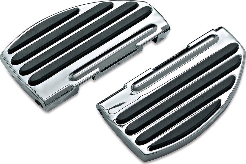 Kuryakyn 7906 Motorcycle Foot Controls: ISO Passenger Boards for 1986-2019 Harley-Davidson Motorcycles, Chrome, 1 Pair - Image 1