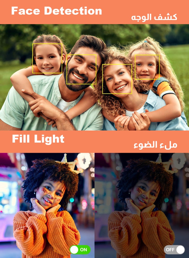 ULHYC FHD 1080P Dual Front & Back Kids Camera with 32GB SD Card & Reader - 16x Zoom, Anti-Shake, Pocket-Sized Point & Shoot for Teens, Boys, Girls (All Ages!) - Image 3