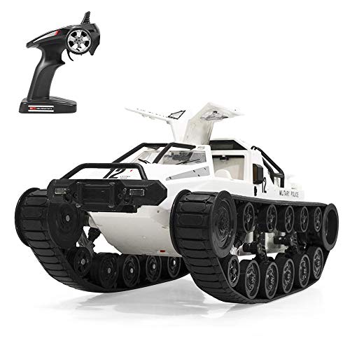 GoolRC RC Tank Car 112 Scale 24GHz Remote Control Tank 360Rotating OffRoad RC Crawler Military Vehicle with Rechargeable Battery Gifts for Adults White - Image 1