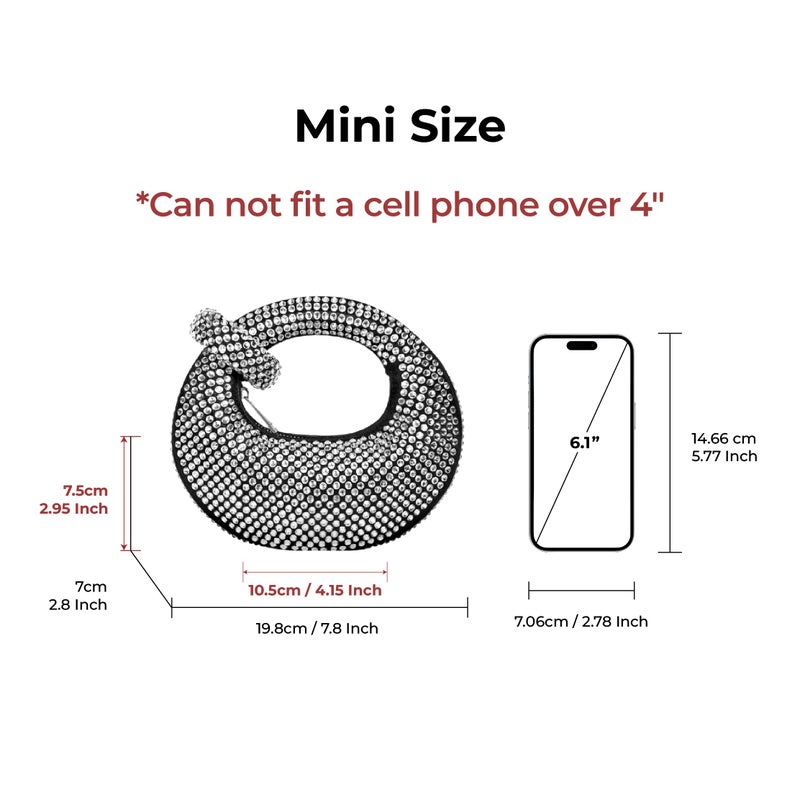 JW PEI Women's Abacus Top Handle Bag - Artificial Crystal Black - Mini - Image 5