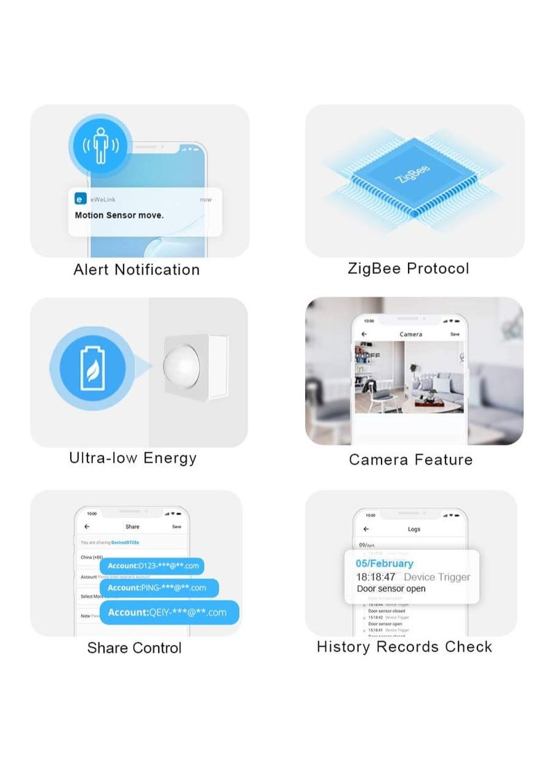 ماركة غير محددة - حساس حركة SNZB-03 ZigBee - كاشف حركة لاسلكي لتنبيهات المنزل وتفعيل الإضاءة، يتطلب جسر Zigbee، يتضمن بطاريات، مثالي للممرات، الحمامات، والمطابخ. - Image 1