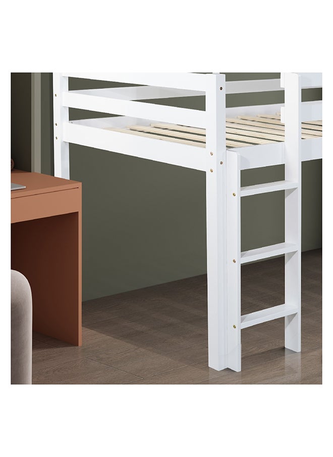 Home Box Vanilla Loft Single Bed with Slide and Climbing Ladder 219 x 113 x 98 cm  - Image 5