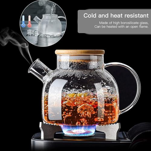 VILON 1.1L Borosilicate Glass Pitcher – Stylish Transparent Water Jug with Lid – Heat Resistant Beverage Carafe for Hot/Cold Drinks & Juices - Image 5