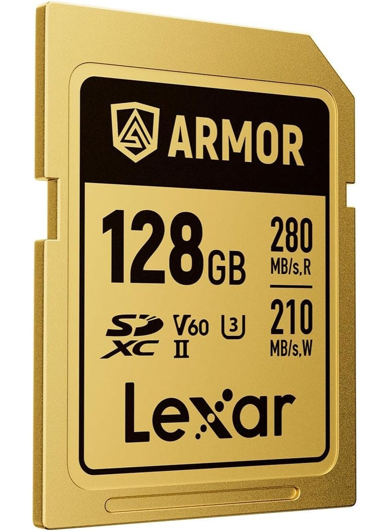 ليكسار ARMOR SD 128GB Gold Pro 280MB/s V60 128 GB - Image 2