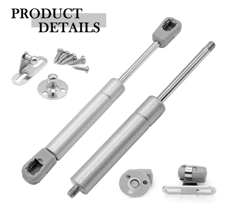 Moicstiy 6 Inch Gas Struts Spring Shocks Lift Support, Gas Props Lid Support for Cabinet Toy Box RV Camper Bed Cupboard, 2 Pack(20N/4.4lb) - Image 4